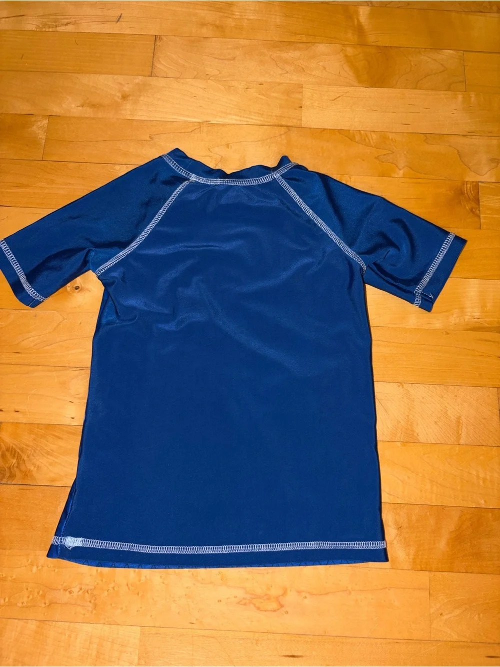 Kids Blue Short-Sleeve Swim Rashguard